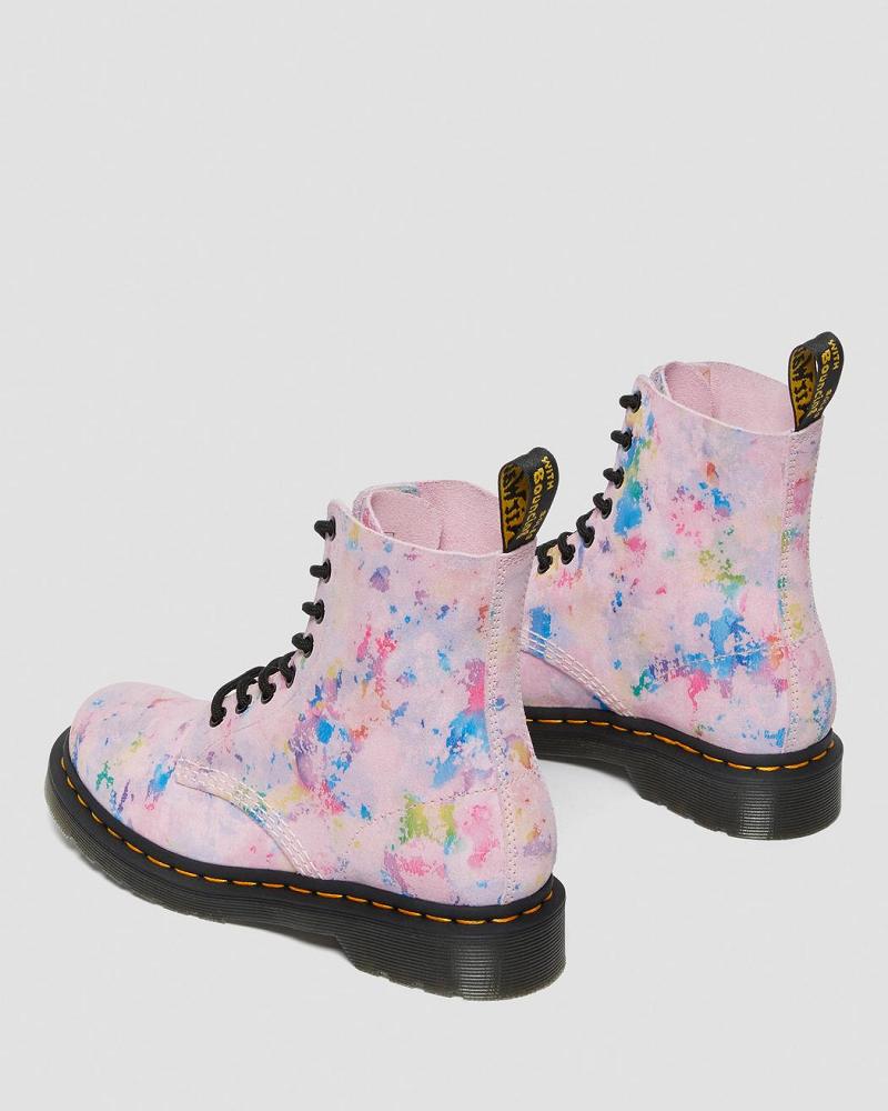 Dr Martens 1460 Pascal Confetti Ruskind Snørestøvler Dame Lyserød | DK 183SGL